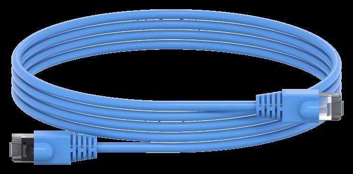Striebel & John Striebel ZLPBL200 Cordon de brassage RJ45 2000mm avec connecteur bleu 2CPX054393R9999 (S/UTP, CAT8.1, 2 m)