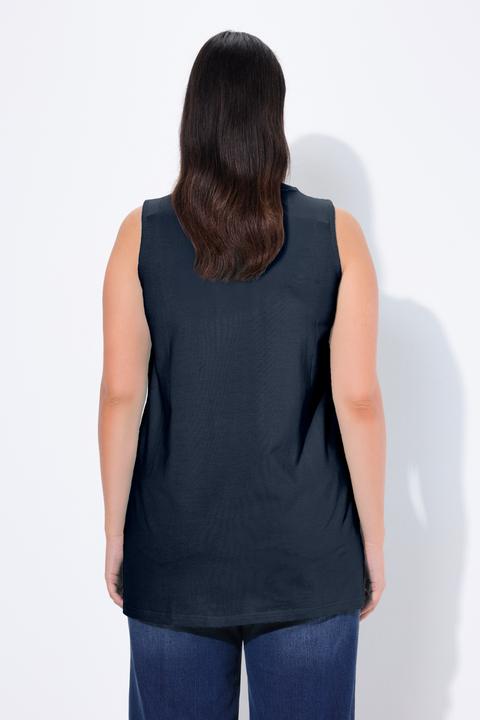 Immagine prodotto Ulla Popken Top dal taglio lungo e smanicato con vestibilità classica e scollo rettangolare (46, 48)