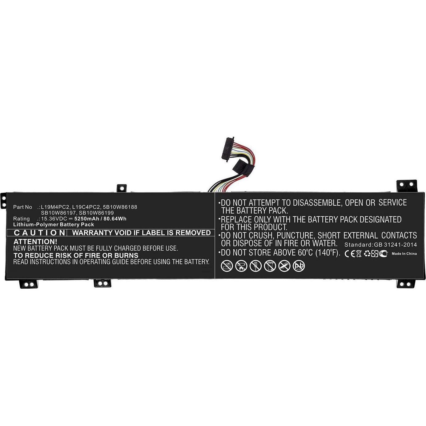 CoreParts Laptop Battery for Lenovo (5250 mAh), Notebook Akku, Schwarz