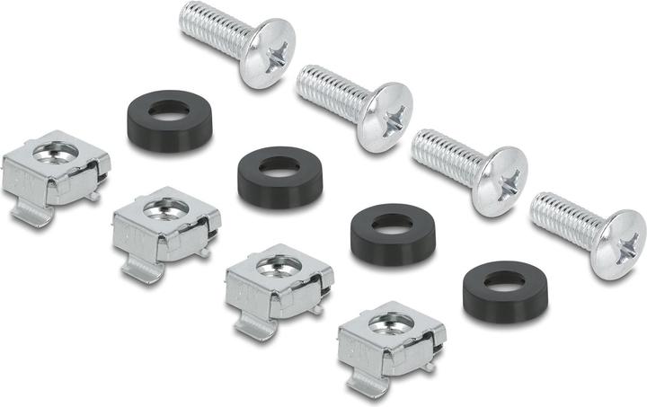 Produktbild Delock 48.26cm 19zoll Schutzschalterleiste mit Abdeckung und Hutschiene 3 HE Metall schwarz