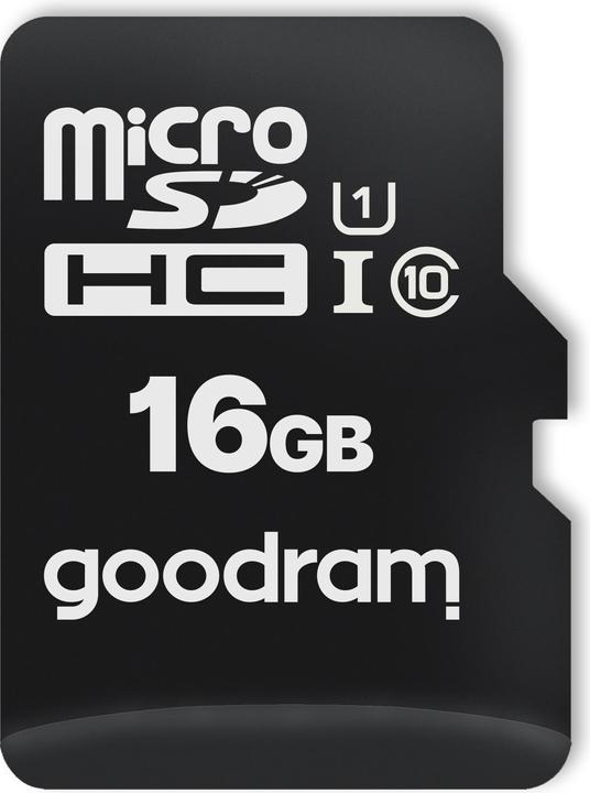 Goodram M1A0-0160R12 - 16 GB - MicroSDHC - Classe 10 - UHS-I - 100 MB/s - 10 MB/s (16 GB, microSDHC, U1, UHS-I)