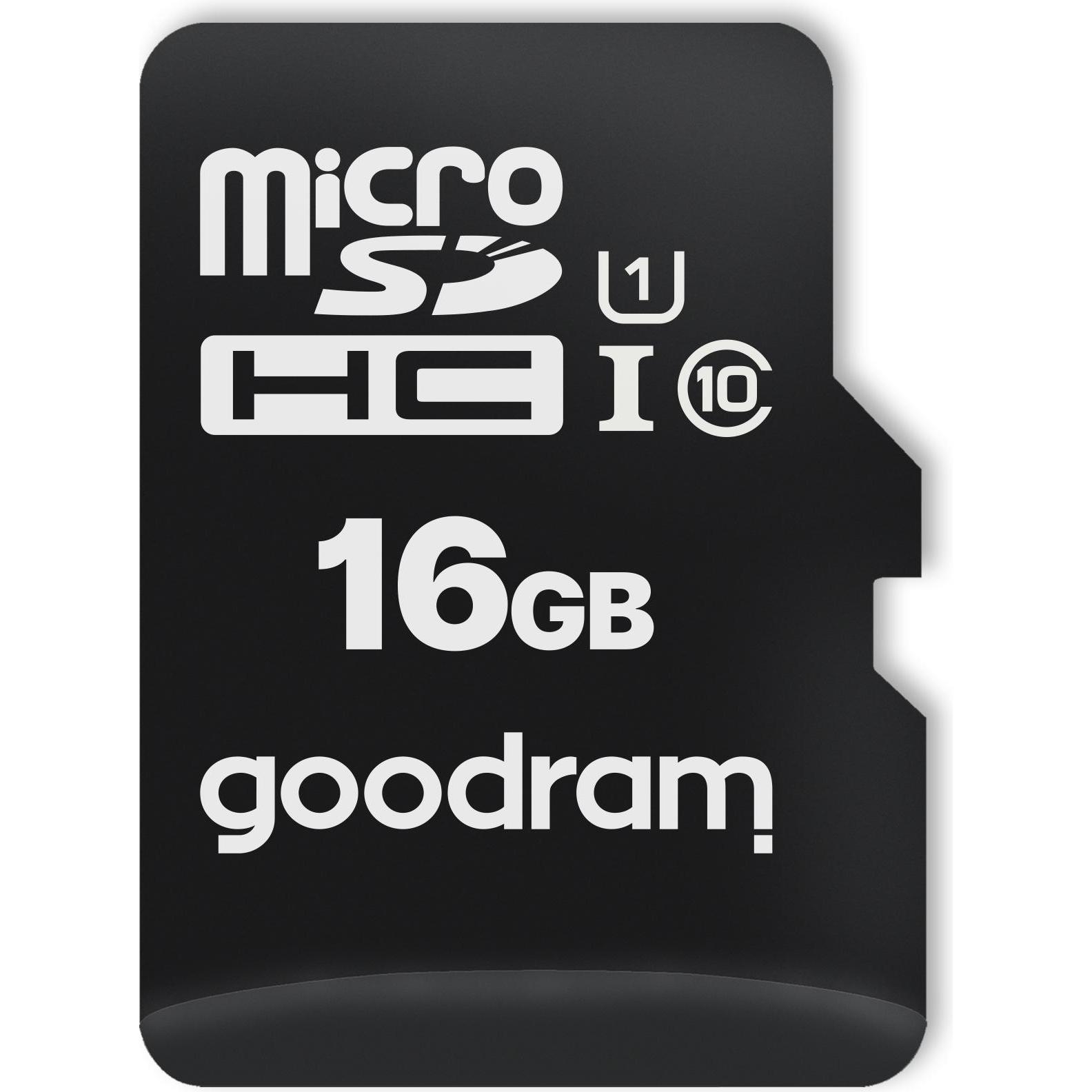 Goodram M1A0-0160R12 - 16 GB - MicroSDHC - Klasse 10 - UHS-I - 100 MB/s - 10 MB/s (16 GB, microSDHC, U1, UHS-I), Speiche...