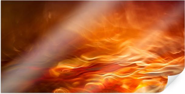 Image du produit Trenddeko Marthinussen - Burning Water - Panorama (60 x 30 cm)