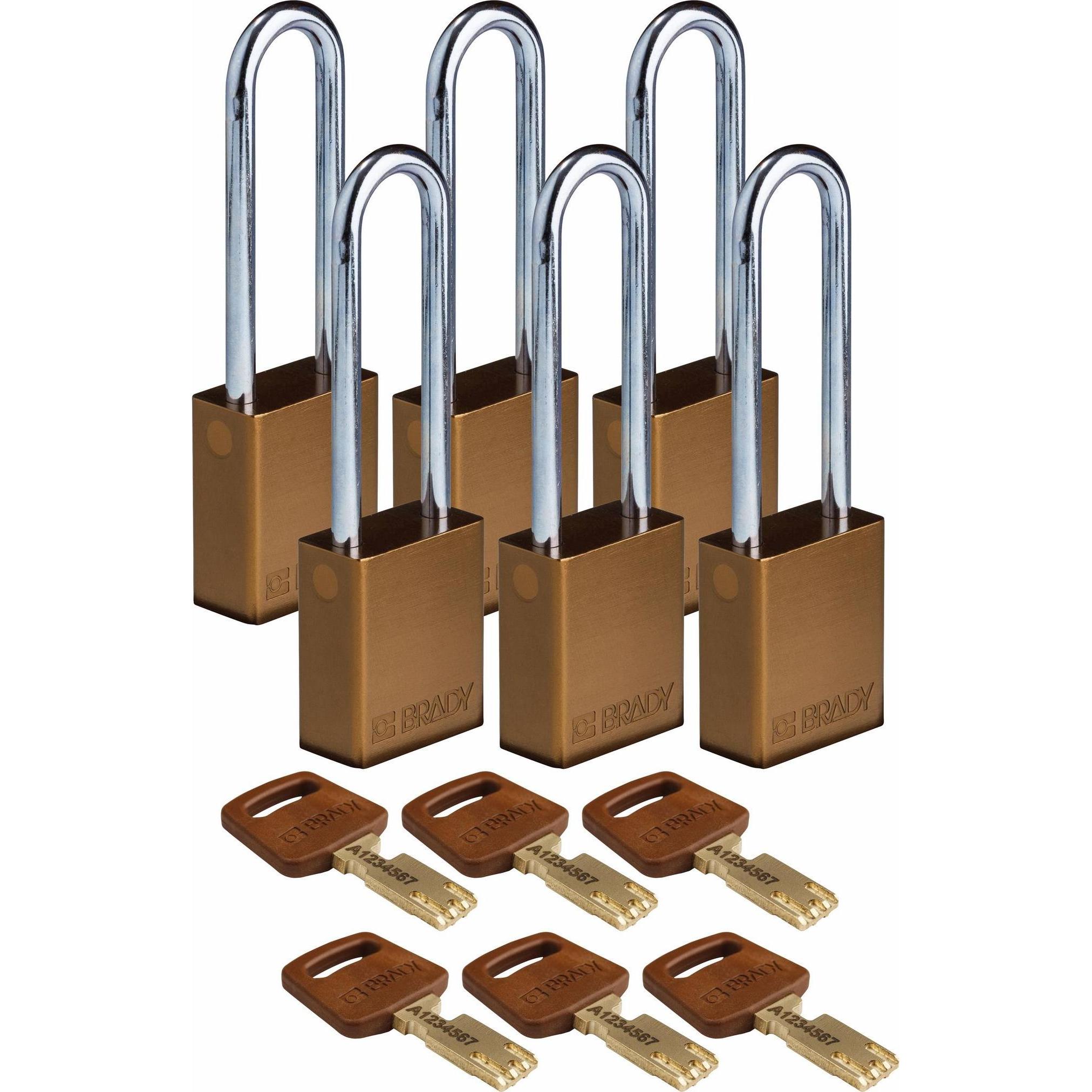 Brady, Vorhängeschloss, SafeKey Aluminum Lockout-Vorhängeschlösser