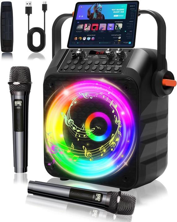 Actual product image Omeyo Karaoke-Maschine mit drahtlosen Mikrofonen und PA-System (Active)