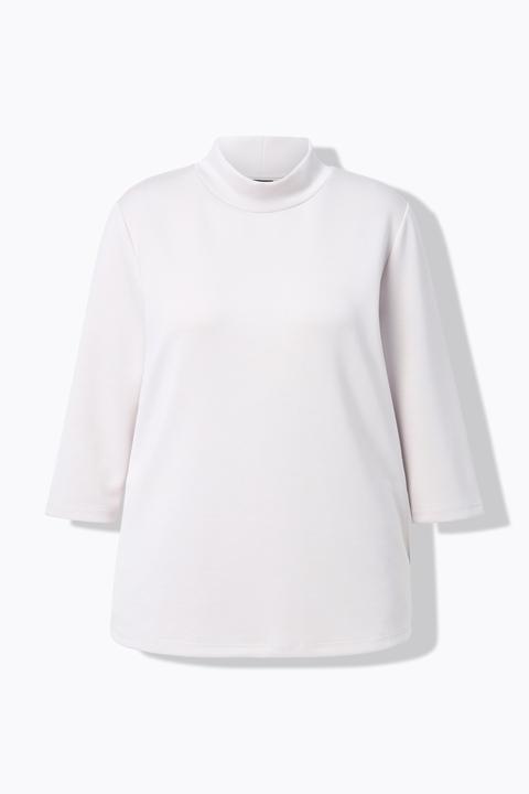 Actual product image Ulla Popken Decorative Button 3/4 Sleeve Sweatshirt (62)