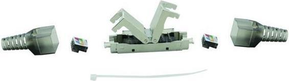 Actual product image Roline Cat.8 Keystone, shielded, toolless, silver color
