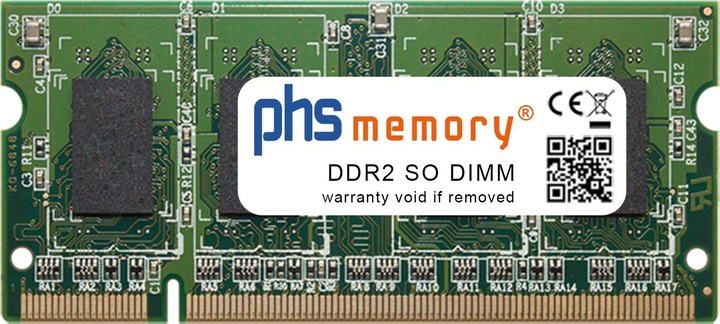 Actual product image PHS-memory 512MB RAM memory for Konica-Minolta bizhub C20 DDR2 SO DIMM 667MHz PC2-5300S (Konica-Minolta bizhub C20, 1 x 512MB)
