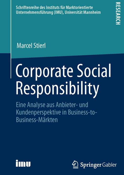 Produktbild Corporate Social Responsibility (Deutsch, Marcel Stierl, 2013)