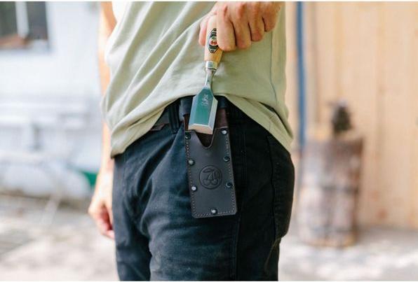 Actual product image Kirschen Kurzbeitel in Leder- holster, 35 mm (35 mm)