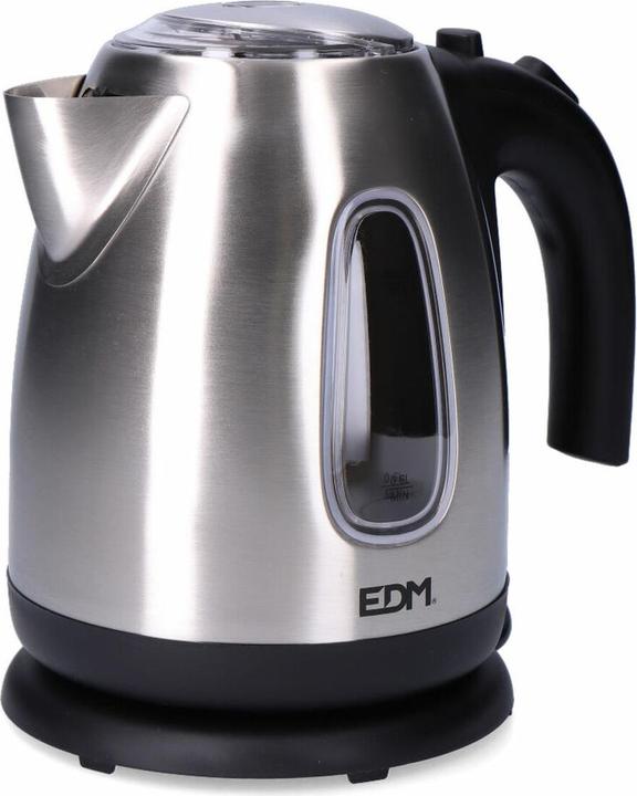 EDM Wasserkocher 07656 Kettle Schwarz Edelstahl 2200 W 1,7 L (1.70 l)