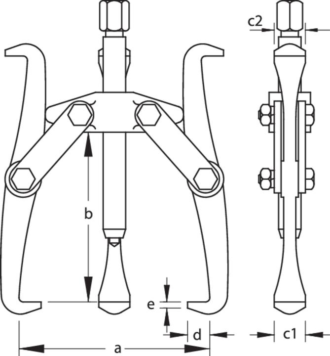 Actual product image Gedore 1.11/4 Puller 3-arm 320x260 mm