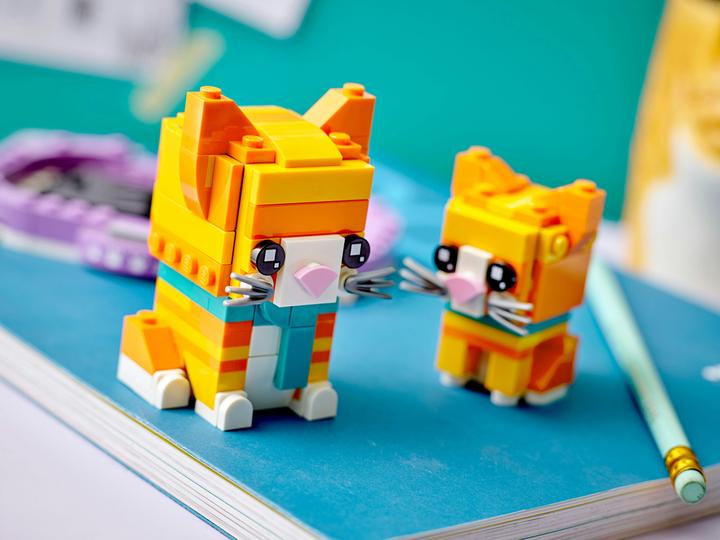 Produktbild LEGO Rot getigerte Katze (40480, LEGO Brickheadz)