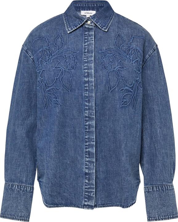 Immagine prodotto s.Oliver Denim-Bluse mit Stickerei (48)
