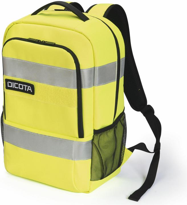 Actual product image Dicota Backpack HI-VIS Base 24 litre yellow (24 l)