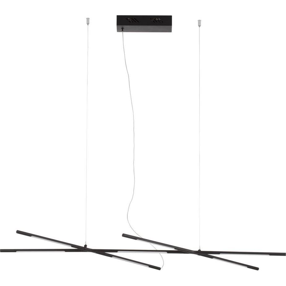 Nova Luce, Pendelleuchte, RACCIO LED Pendelleuchte Schwarz 27W Warmweiss 115x53x200cm dimmbar 9695213