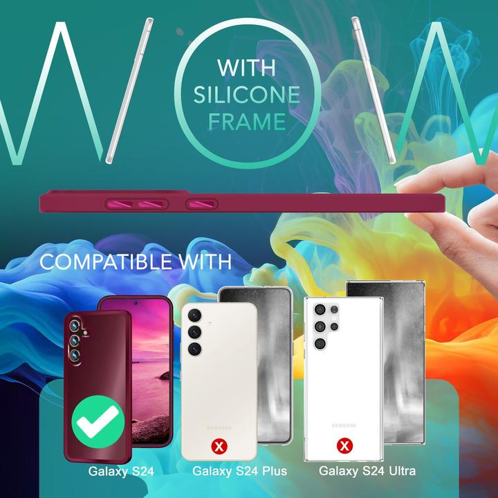 Actual product image Nalia Semi-transparent hybrid cover with protective frame (Samsung Galaxy S24)