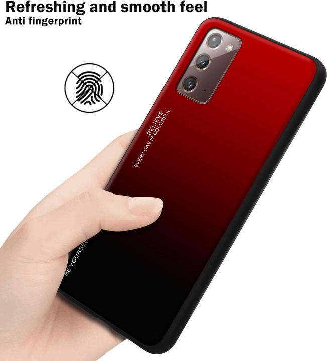 Actual product image Cadorabo Bumper Case for Samsung Galaxy NOTE 20 TPU 2 Farben Glas (Samsung Galaxy Note 20)