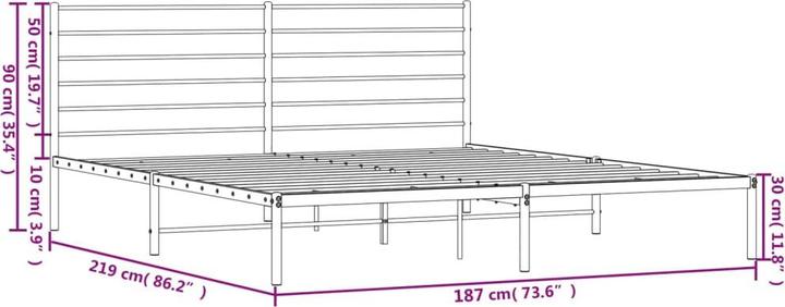 Actual product image vidaXL Bettgestell (183 x 213 cm)