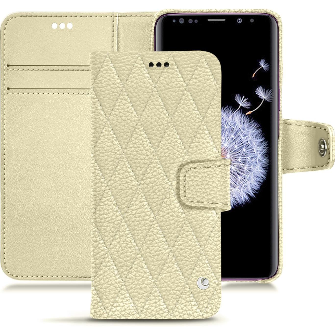 Thumbnail - Noreve Lederschutzhülle Wallet (Samsung Galaxy S9+), Smartphone Hülle, Weiss