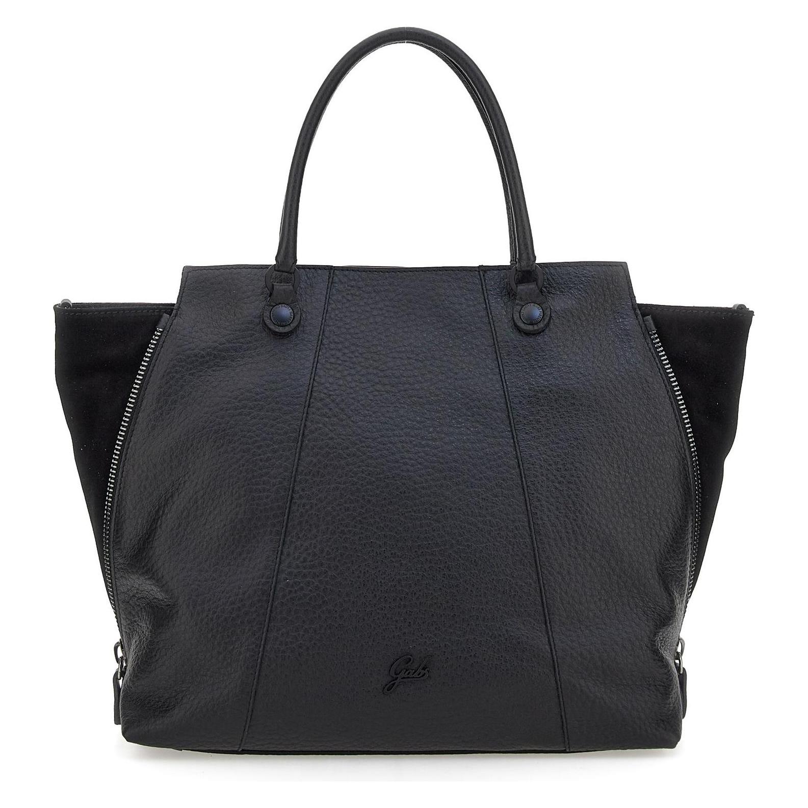 Gabs, Damen, Handtasche, Ambra Caribu Crosta Black Shoulderbag, Schwarz