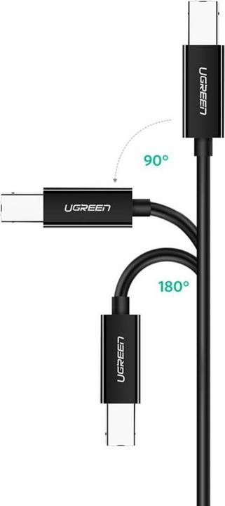 Productafbeelding Ugreen Printerkabel USB-C 2.0 naar USB-B US241, 1m (zwart) (1 m, USB 2.0)