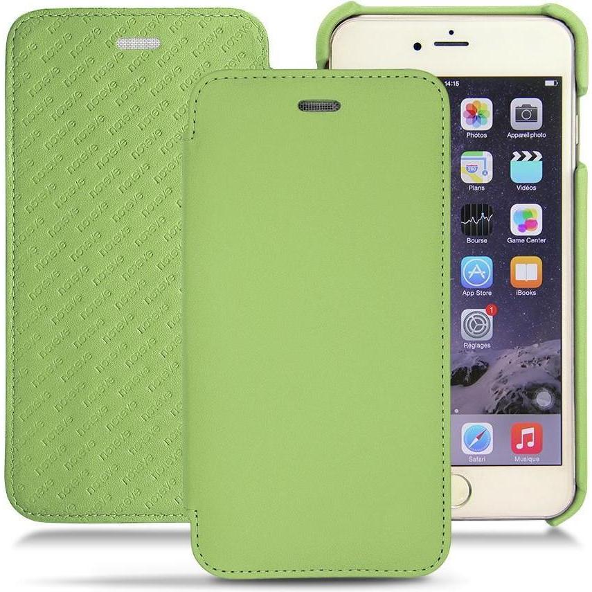 Noreve Lederschutzhülle horizontal (Apple iPhone 6s Plus), Smartphone Hülle, Grün