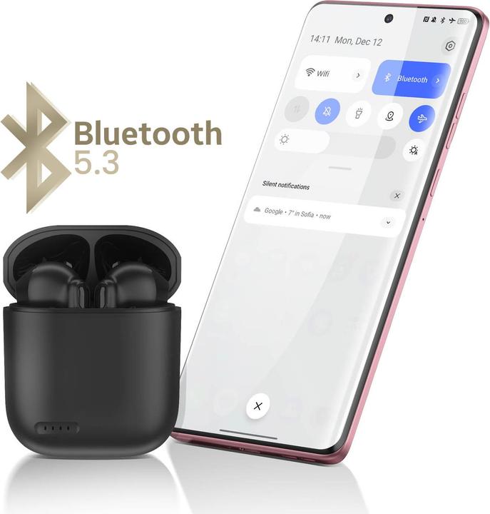 Produktbild Akashi Kabelloses Bluetooth 5.0-Headset, 12 Stunden Akkulaufzeit, – Rosa (18 h, Kabellos)
