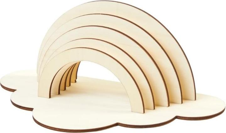 Actual product image Colorations Colouring - Craft and decorate your own wooden rainbow, set