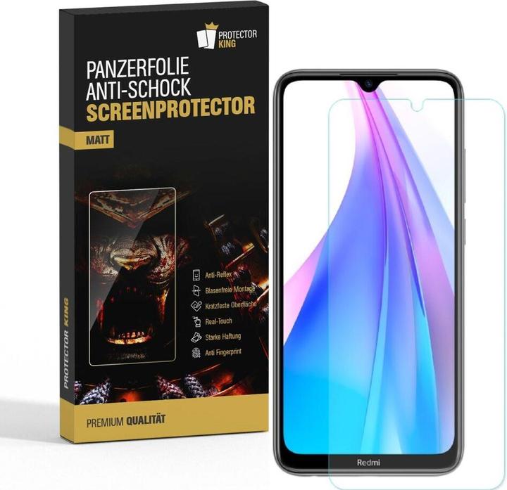 Produktbild Protectorking 6x Panzerfolie Anti-Shock matt entspiegelt (6 Stück, Xiaomi Redmi Note 8)