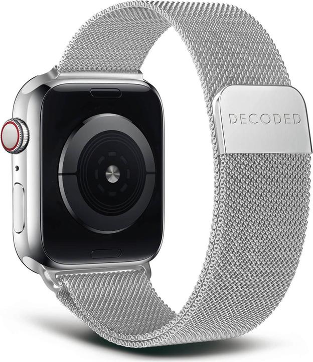 Decoded Milanaise Traction Strap 42/44/45mm Titanium (44 mm, Edelstahl)