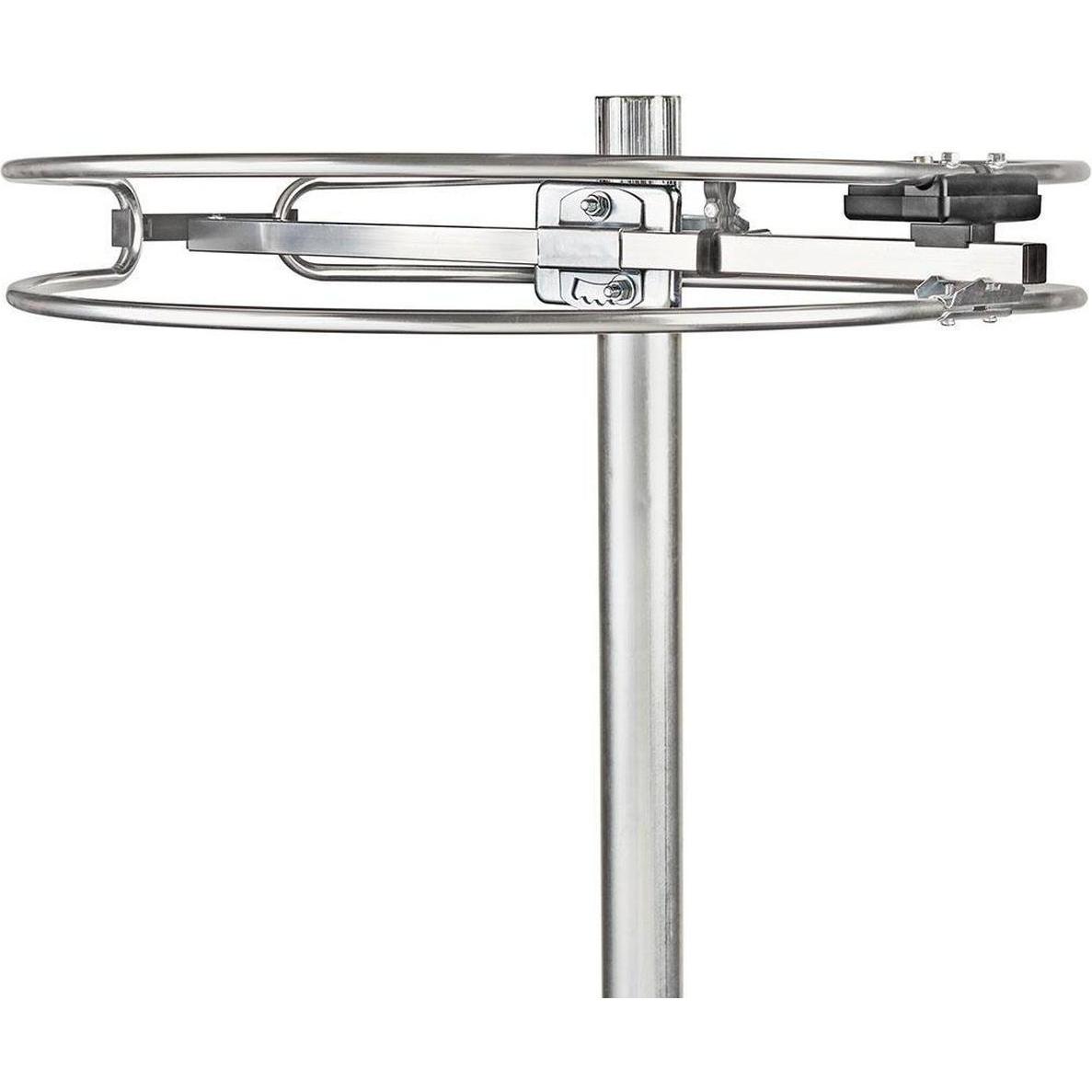 Nedis Antenna FM da esterno - Guadagno massimo di 4dB - Gamma di frequenza FM: 87.5-108 MHz - Ricezione (Antenna a stilo), Parabola + Antenna, Argento