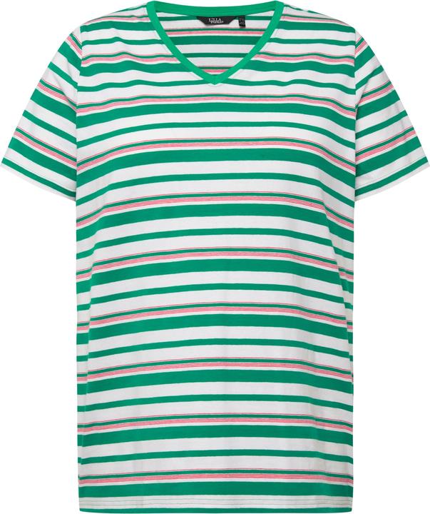 Produktbild Ulla Popken Shirt, Ringel, Classic, V-Ausschnitt, Halbarm (56)