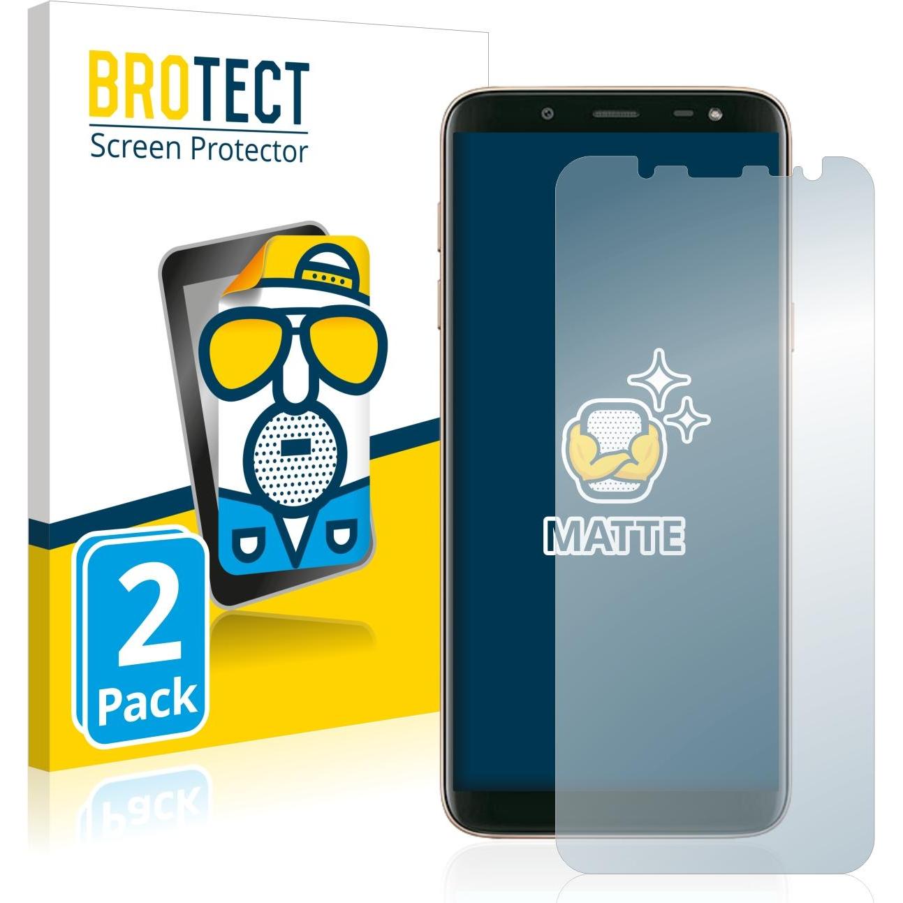 BROTECT Entspiegelungs-Schutzfolie Displayschutz Matt (2 Stück, Samsung Galaxy J6 (2018)), Smartphone Schutzfolie, Trans...