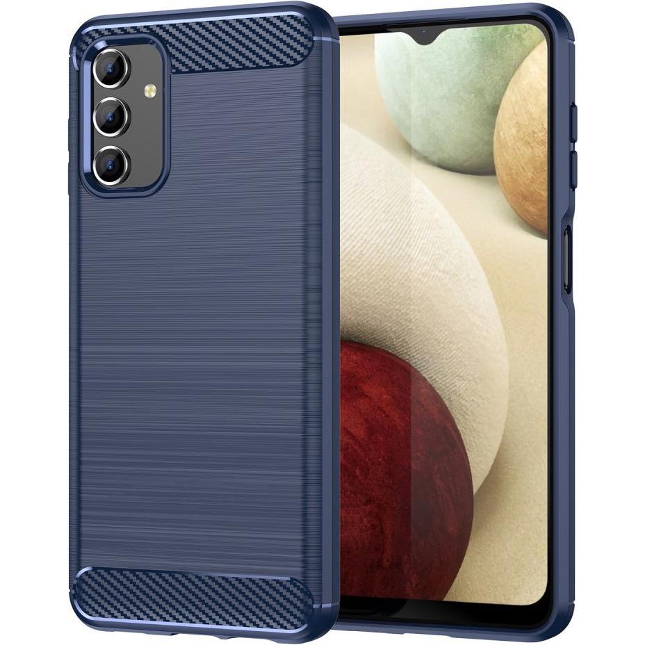 Thumbnail - Cover-Discount Galaxy A13 - Metall Carbon Look Hülle blau (Samsung Galaxy A13), Smartphone Hülle, Blau