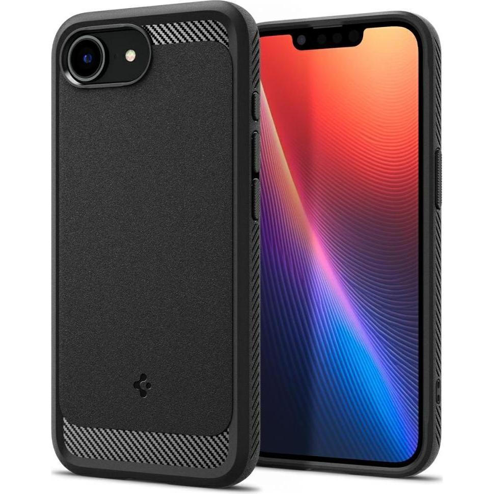 Spigen Nero Rugged Armor Magfit Tpu Back Cover Schwarz Apple Iphone 16E (Apple Iphone 16E), Cover Smartphone,