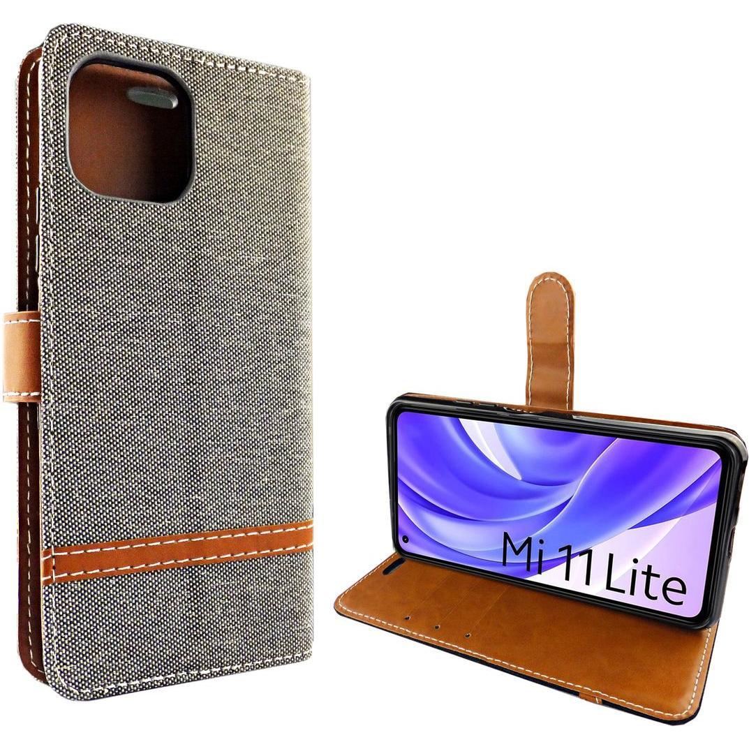 Thumbnail - König Design Handyhülle für Xiaomi Mi 11 Lite Case Cover Schutztasche Schutzhülle Bookstyle (Xiaomi Mi 11 Lite), Smartph...