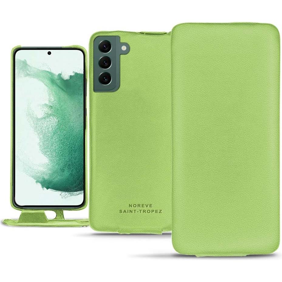 Noreve Lederschutzhülle vertikal (Samsung Galaxy S22+ 5G), Smartphone Hülle, Grün