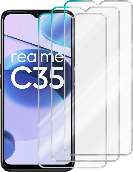 Immagine prodotto Cadorabo 3x Pellicola protettiva per Realme C35 / Narzo 50A PRIME (3 pz., Realme C35, Realme Narzo 50A Prime)