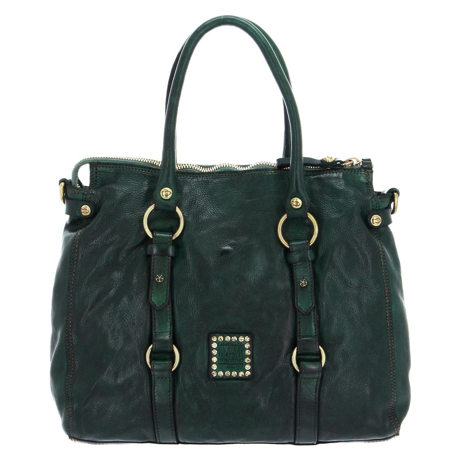Campomaggi, Damen, Handtasche, Shopping Medium, Grün