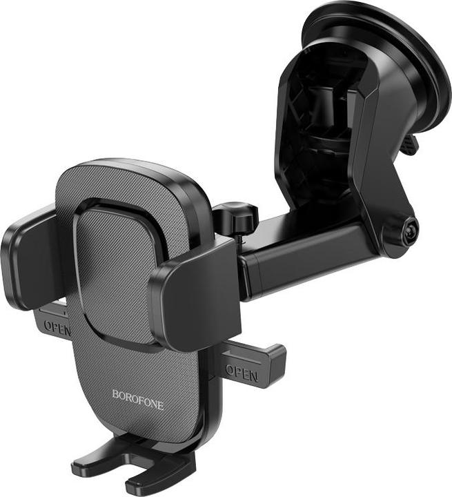 Immagine prodotto Borofone - Car Holder (BH60) - with Suction Cup, for Dashboard/Windshield, 4.5-7" Phone - Black Grey