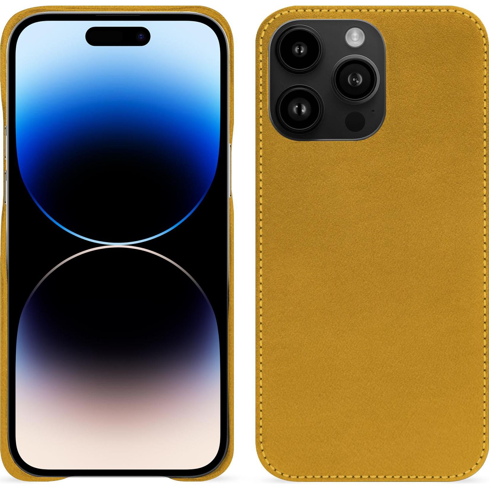 Noreve Lederschutzhülle (Apple iPhone 15 Pro Max), Smartphone Hülle, Orange