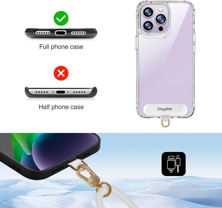 Actual product image Stoyobe Phone Lanyard Silicone Strap for Phone - Purple