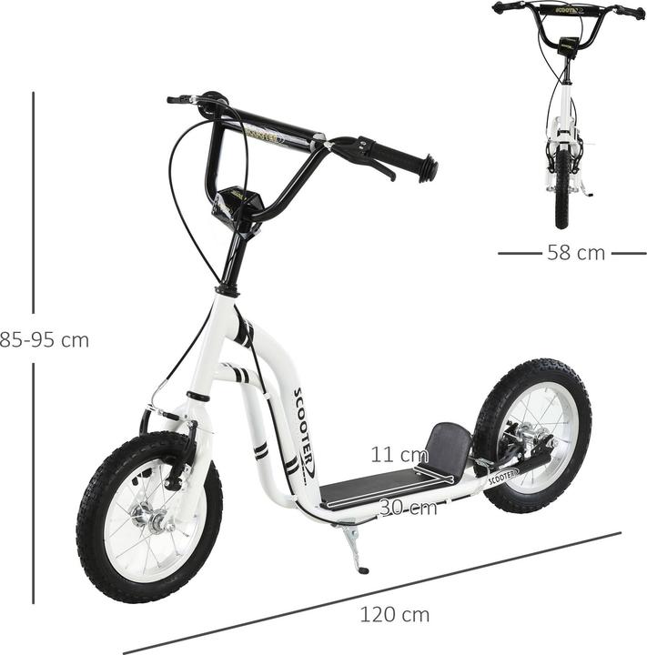 Actual product image Homcom Pedal scooter with handbrake