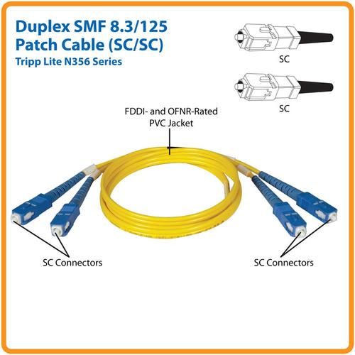 Produktbild Eaton TRIPPLITE Duplex Singlemode 9/125 Fiber Patch Cable SC/SC 5M 16ft. (5 m)