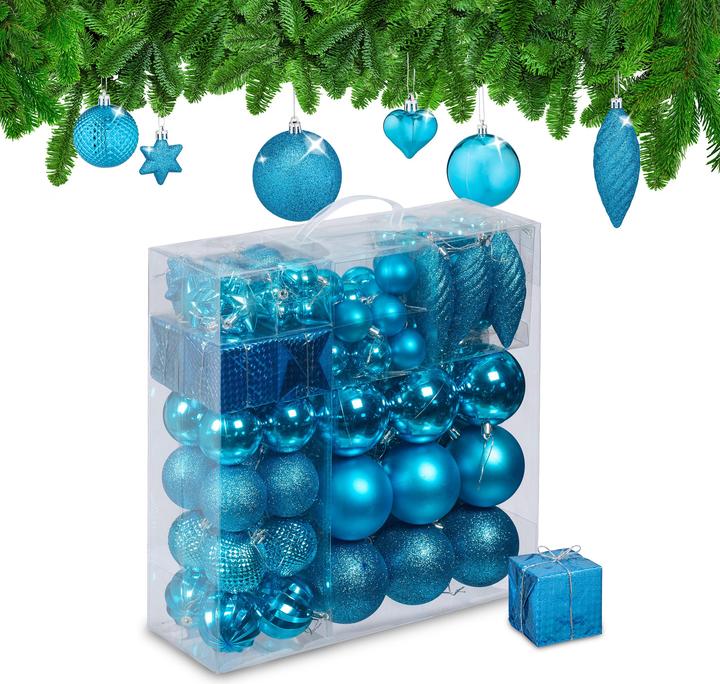 Image du produit Relaxdays 110 pcs. ensemble de boules de Noël (110 -pièce)