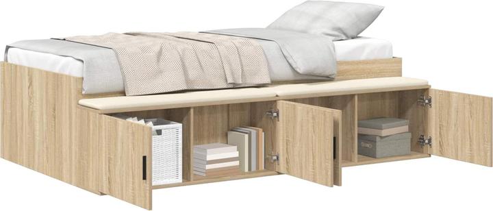 Produktbild vidaXL Stauraum-Bettgestell Sonoma Eiche 100x200 cm (100 x 200 cm)