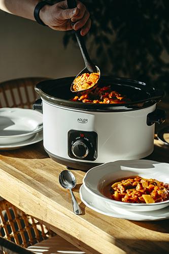 Actual product image Adler AD 6413r Slow cooker, 5.8L, White
