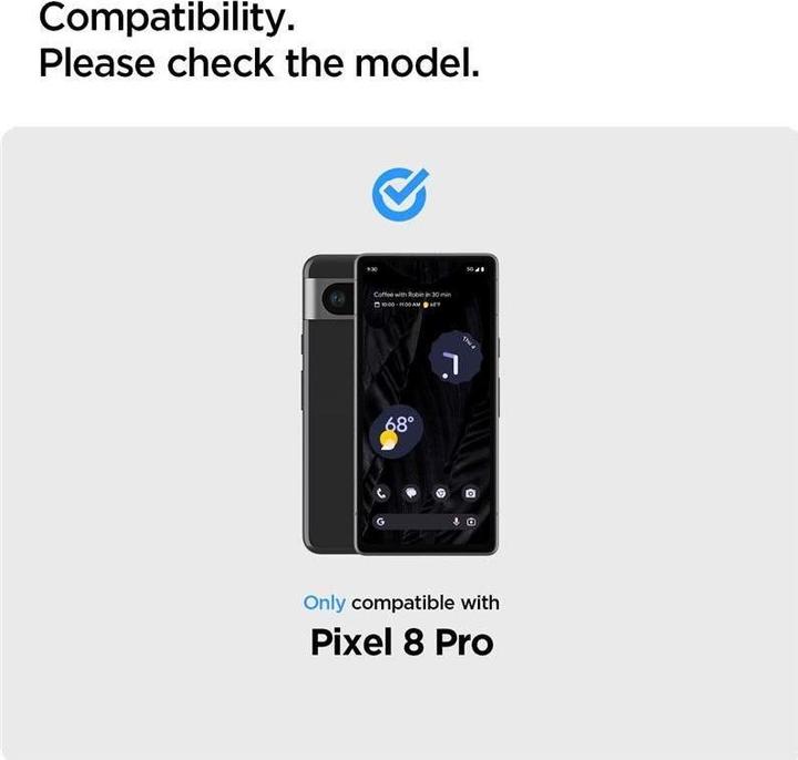 Actual product image Spigen Google Pixel 8 Pro Glass Screen Protector AlignMaster GLAS.tR Slim 2PCS (2 Piece, Google Pixel 8 Pro)