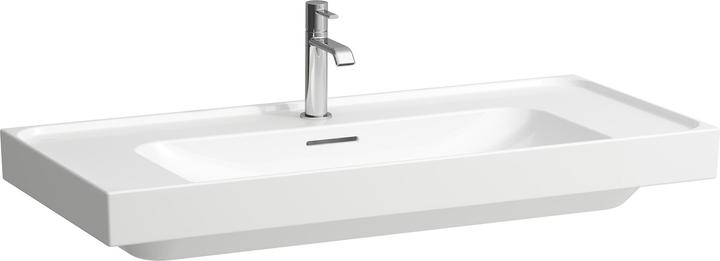 Laufen Meda washbasin, undermountable, 1000x460mm, shelf on both sides, 1 tap hole, with overflow (460 mm, 1000 mm)